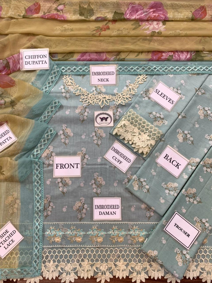 Iznik Lawn Suit-Lawn Suits-Replica Zone