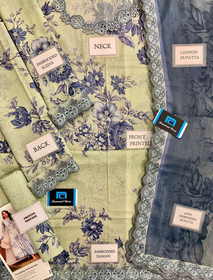 Iznik Lawn Suit-Lawn Suits-Replica Zone