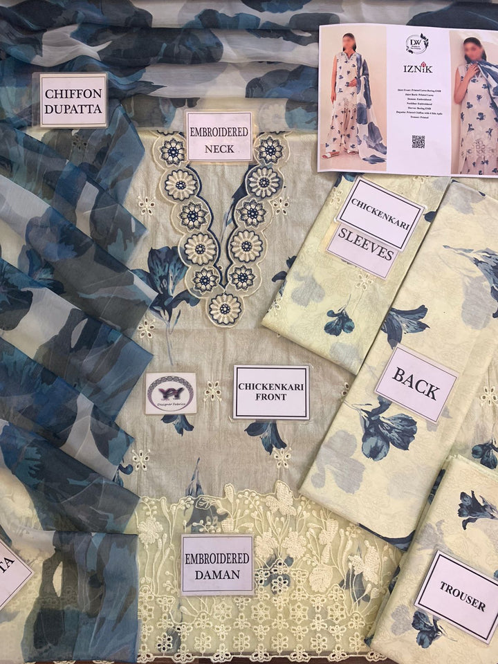 Iznik Lawn Suit-Lawn Suits-Replica Zone