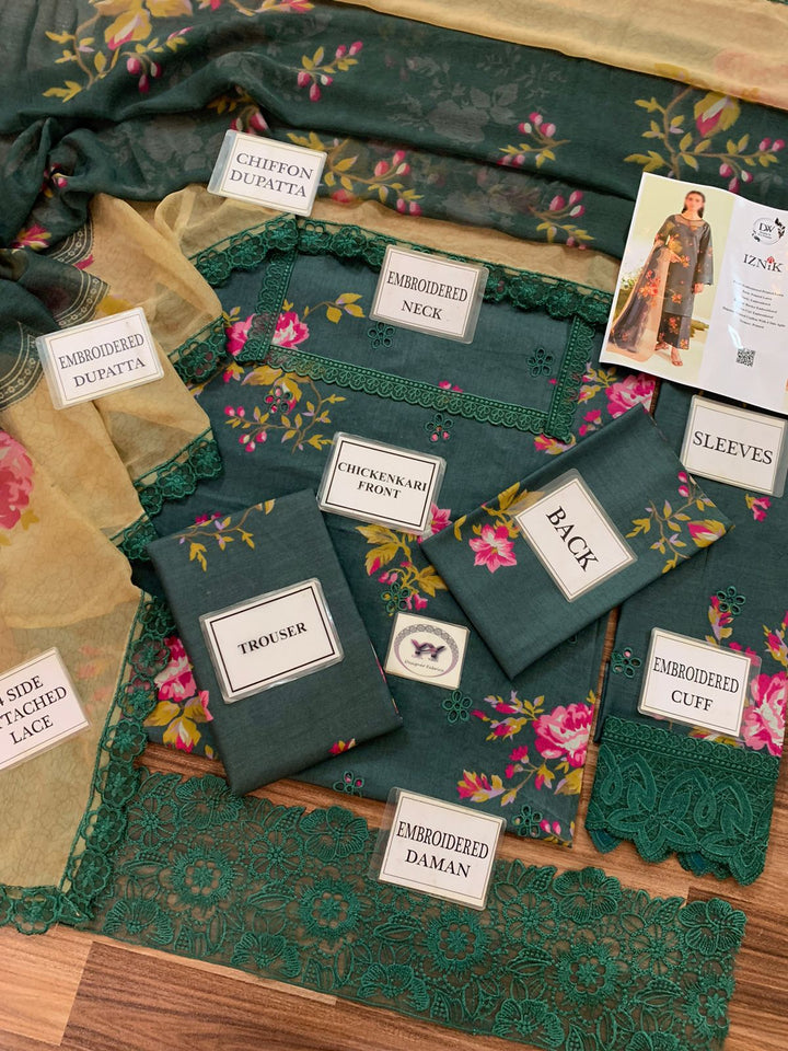 Iznik Lawn Suit-Lawn Suits-Replica Zone