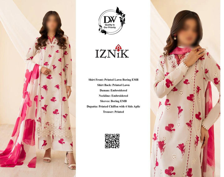 Iznik Lawn Suit-Lawn Suits-Replica Zone