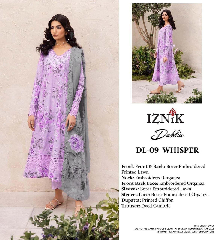Iznik Lawn Suit-Lawn Suits-Replica Zone