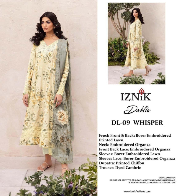 Iznik Lawn Suit-Lawn Suits-Replica Zone