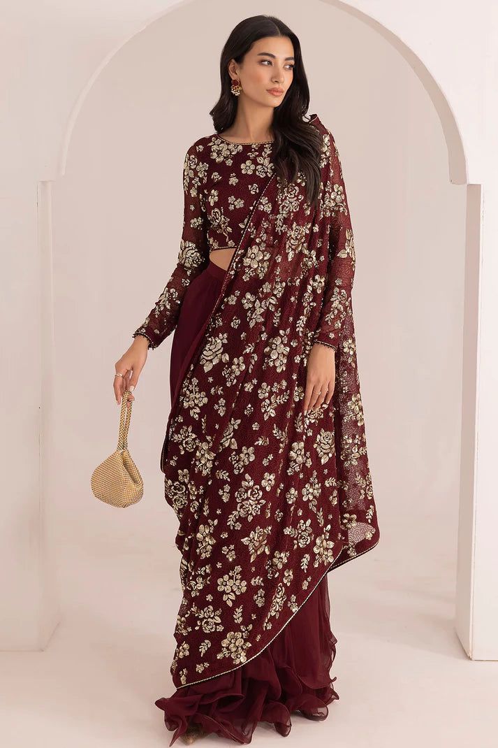 Jazmin Chiffon Saree-Bridal Suits-Replica Zone