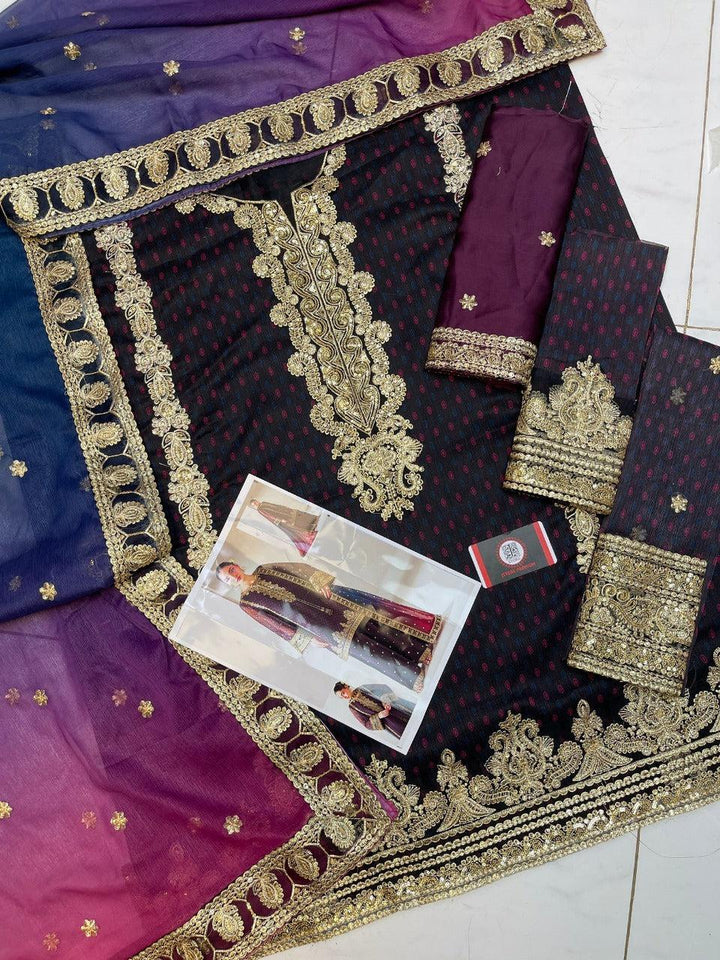 Jazmin Chiffon Suit-Replica Suits-Replica Zone