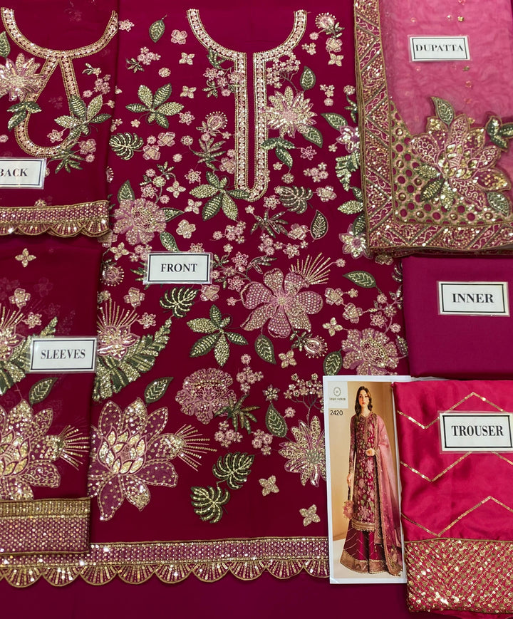 Jazmin Chiffon Suit-Replica Suits-Replica Zone
