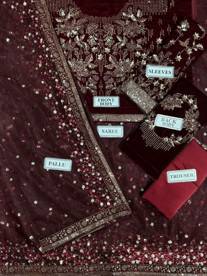 Jazmin Net Saree-Bridal Suits-Replica Zone