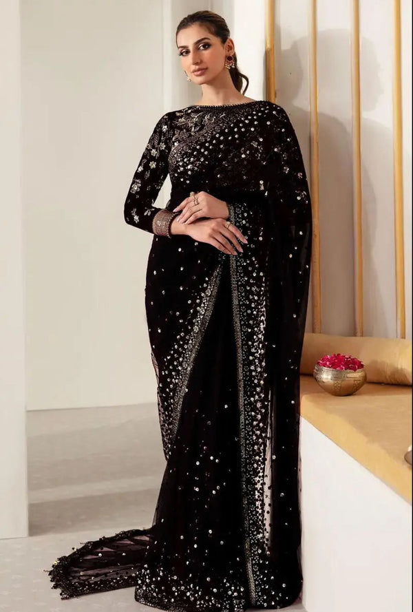 Jazmin Net Saree-Bridal Suits-Replica Zone