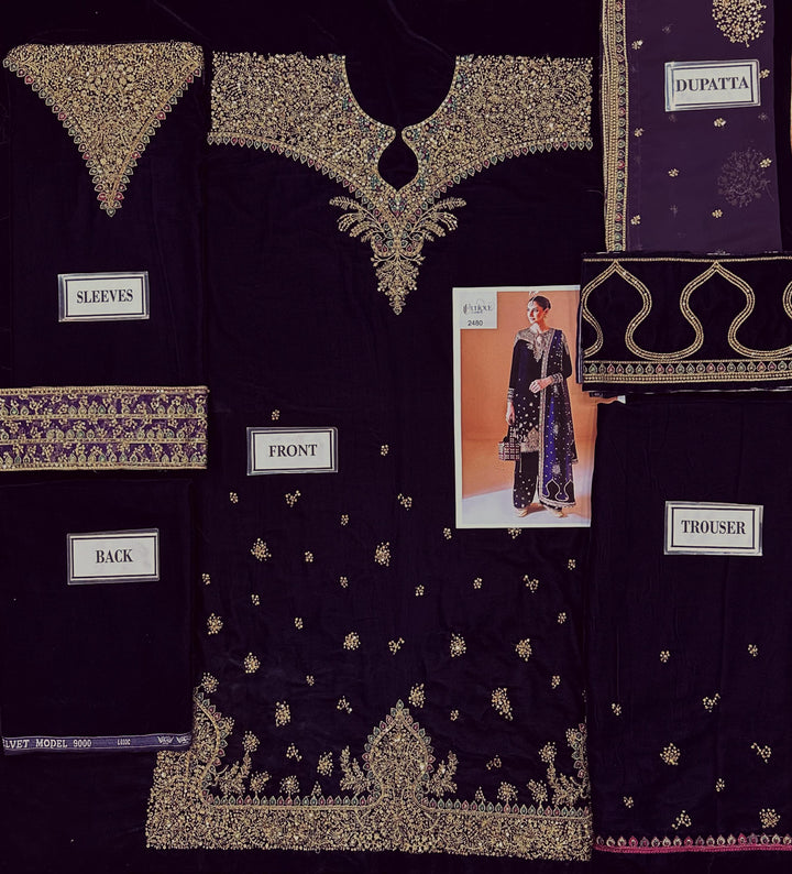 Jazmin Velvet Suit-Replica Suits-Replica Zone