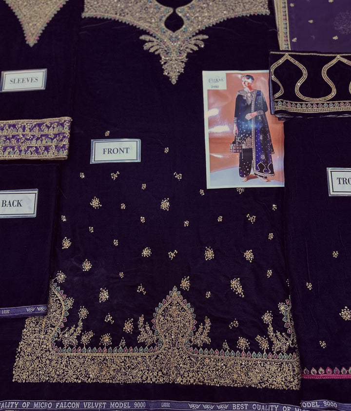 Jazmin Velvet Suit-Replica Suits-Replica Zone