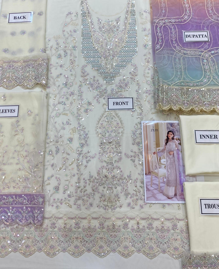 Kanwal Malik Chiffon Suit-Replica Suits-Replica Zone
