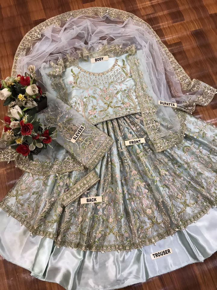 Kanwal Malik Net Frock-Bridal Suits-Replica Zone