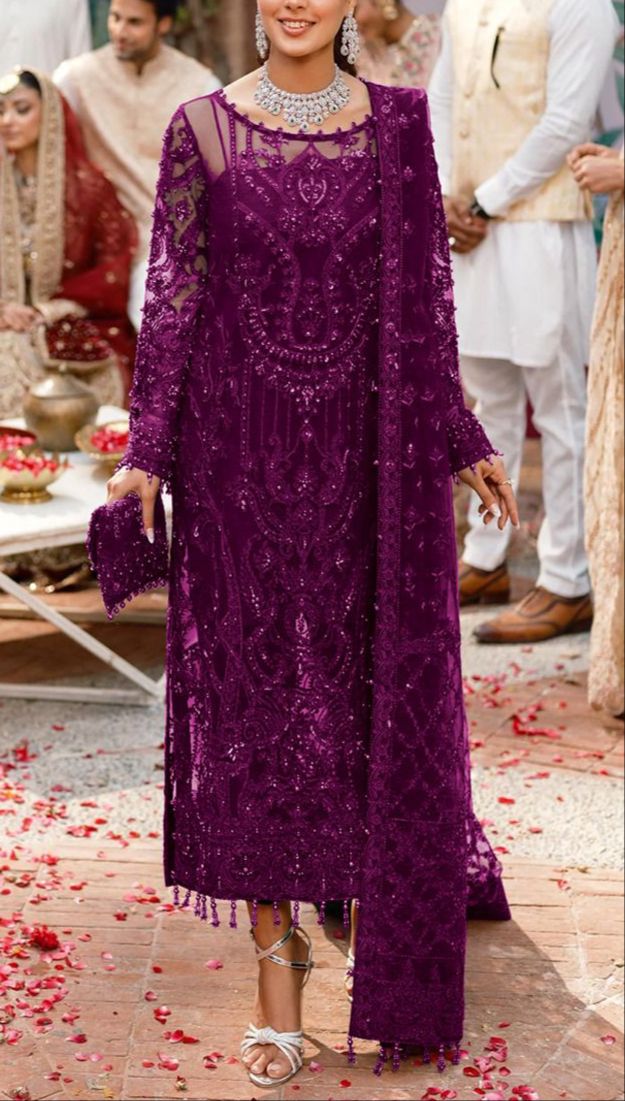 Kanwal Malik Organza Suit-Replica Suits-Replica Zone