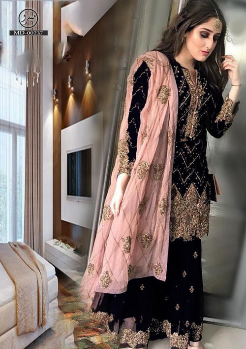 open lace back dress Kashees Net Bridal Suit main image 1