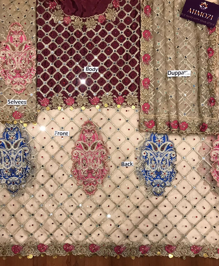 Kashees Net Bridal Suit-Bridal Suits-Replica Zone