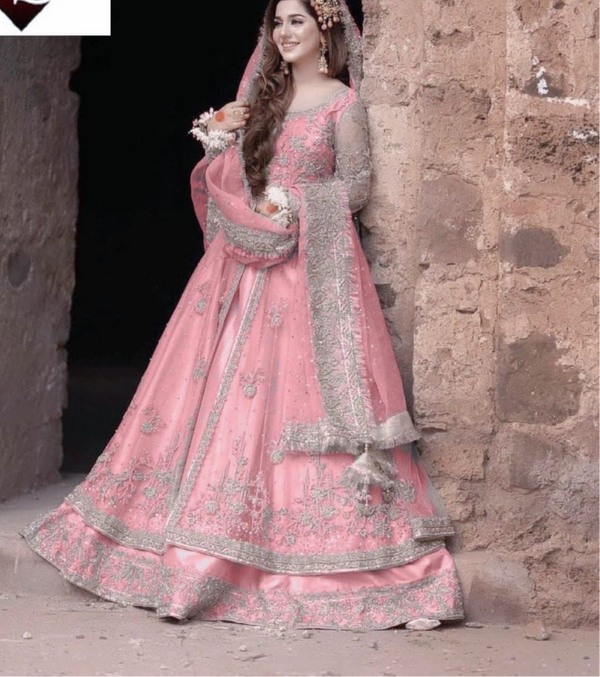 Kashees Net Bridal Suit-Bridal Suits-Replica Zone