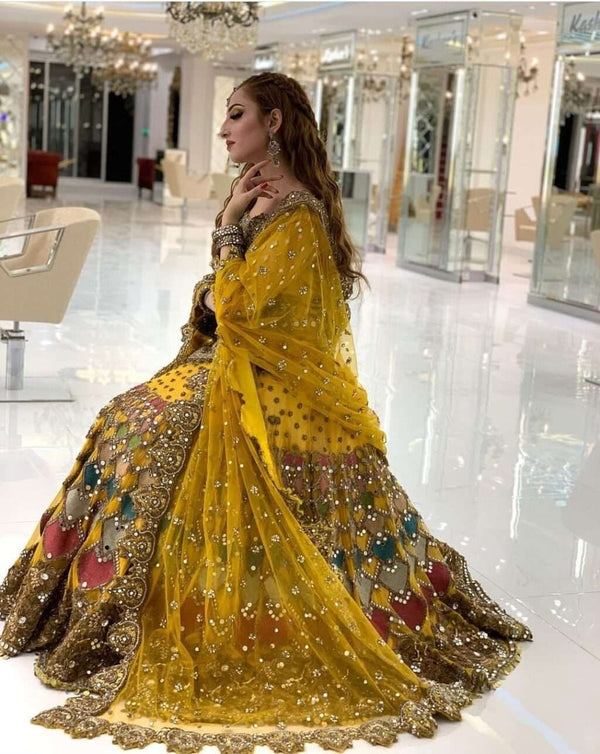 Kashees Net Bridal Suit-Bridal Suits-Replica Zone