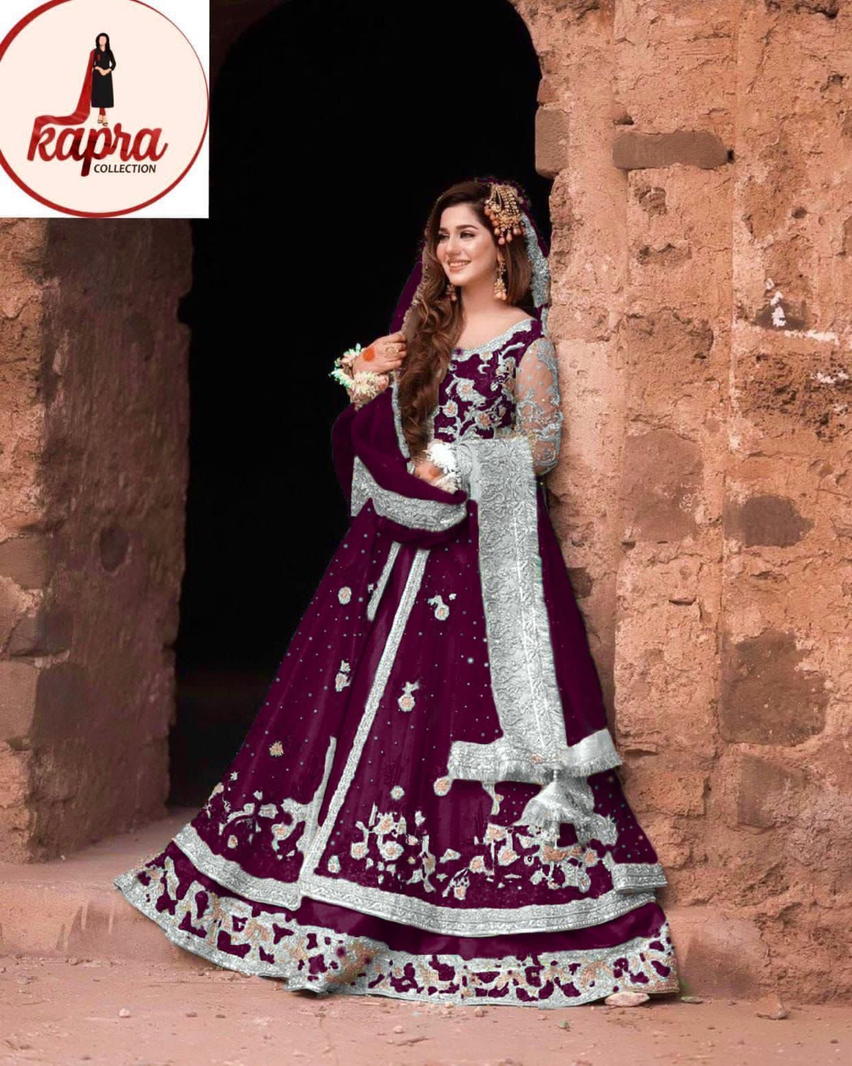 Kashees Net Maxi-Bridal Suits-Replica Zone