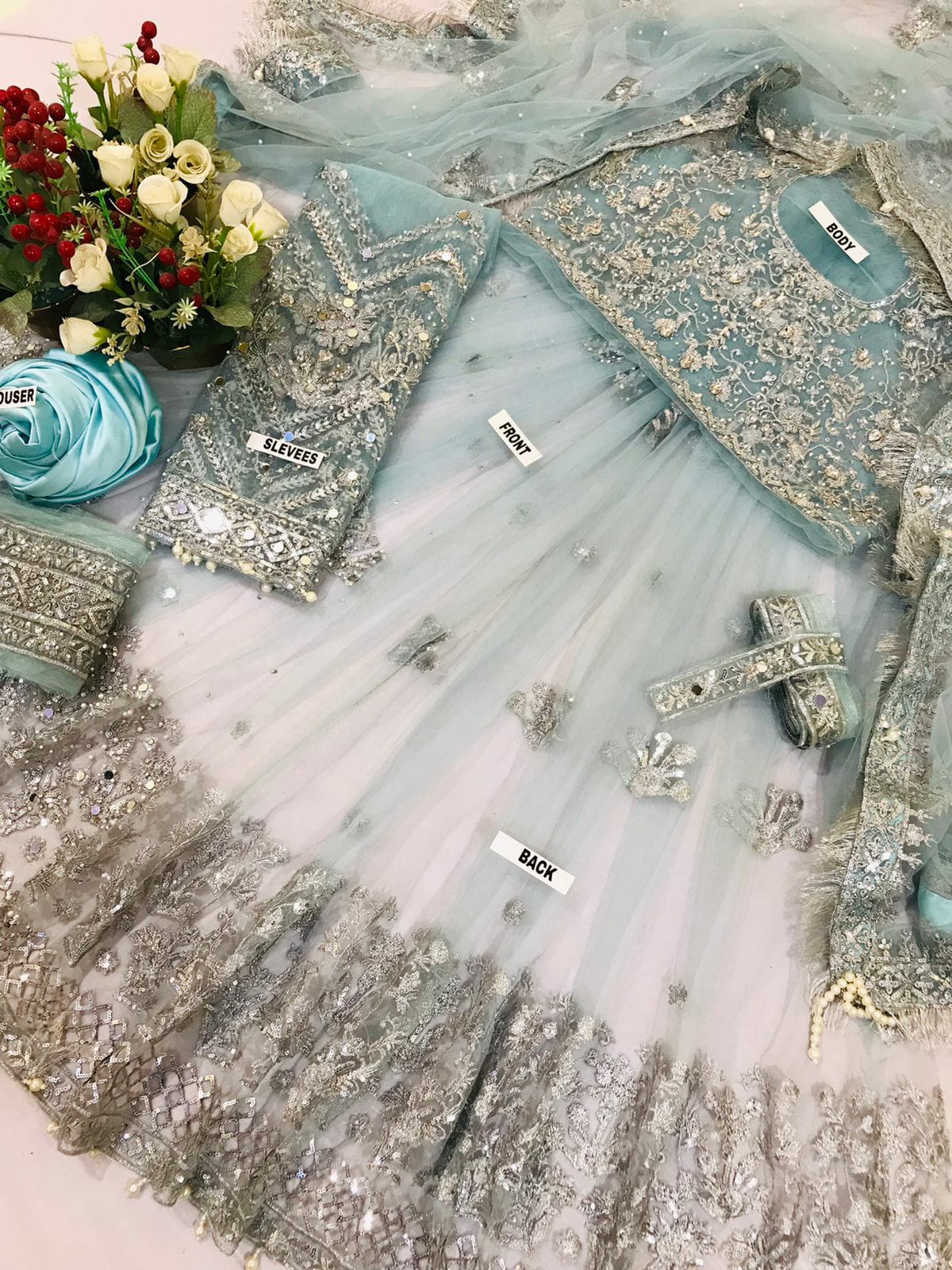 Kashees Net Bridal Suit-Bridal Suits-Replica Zone