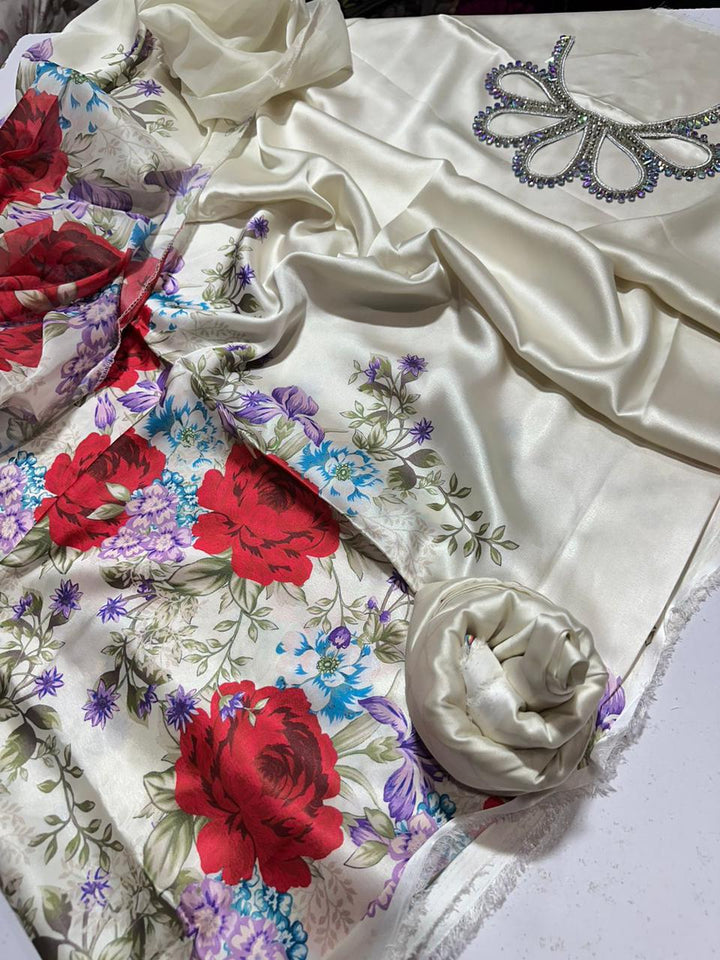 Khaadi Silk Suit-Replica Suits-Replica Zone