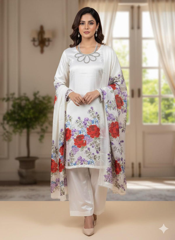 Khaadi Silk Suit-Replica Suits-Replica Zone