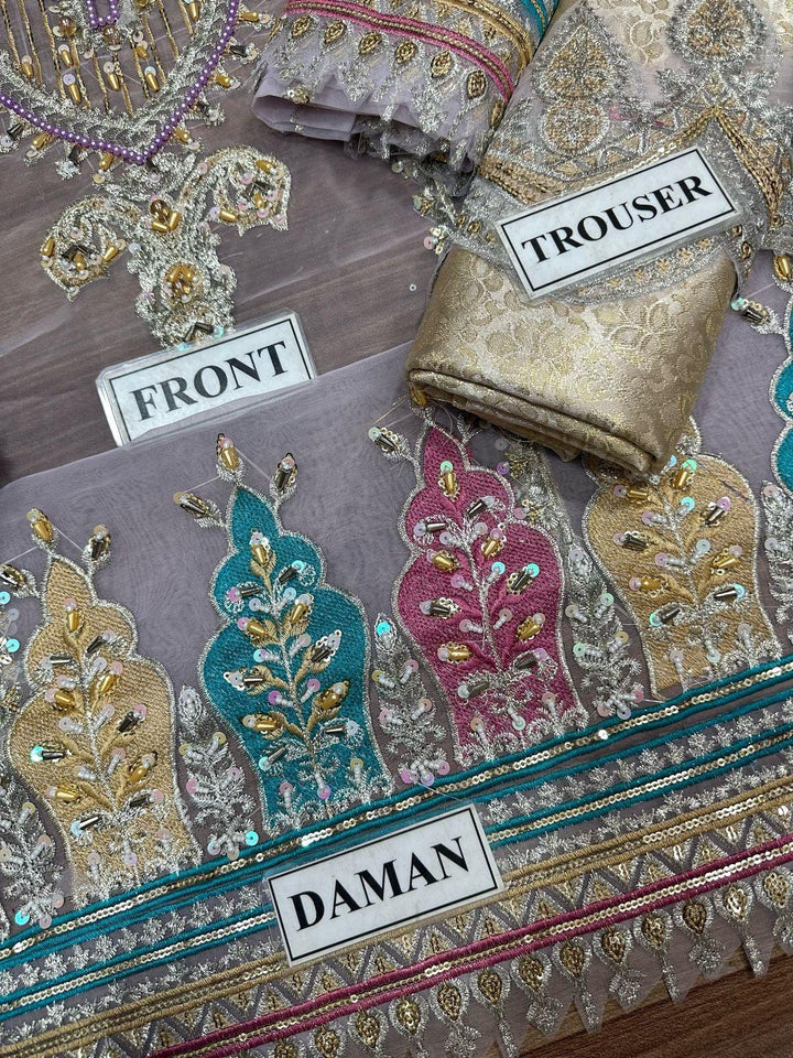 Khuda Buksh Organza Suit-Replica Suits-Replica Zone