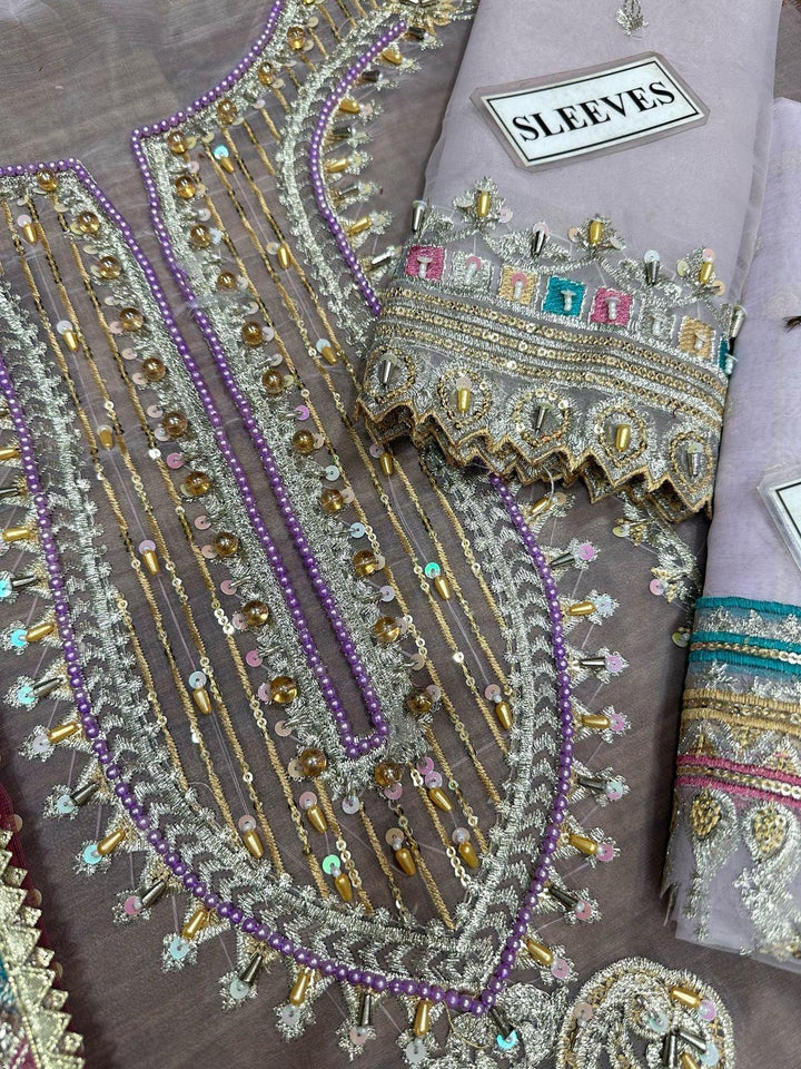 Khuda Buksh Organza Suit-Replica Suits-Replica Zone