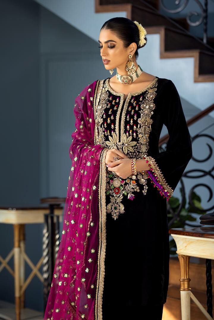 Khuda Buksh Velvet Suit-Replica Suits-Replica Zone