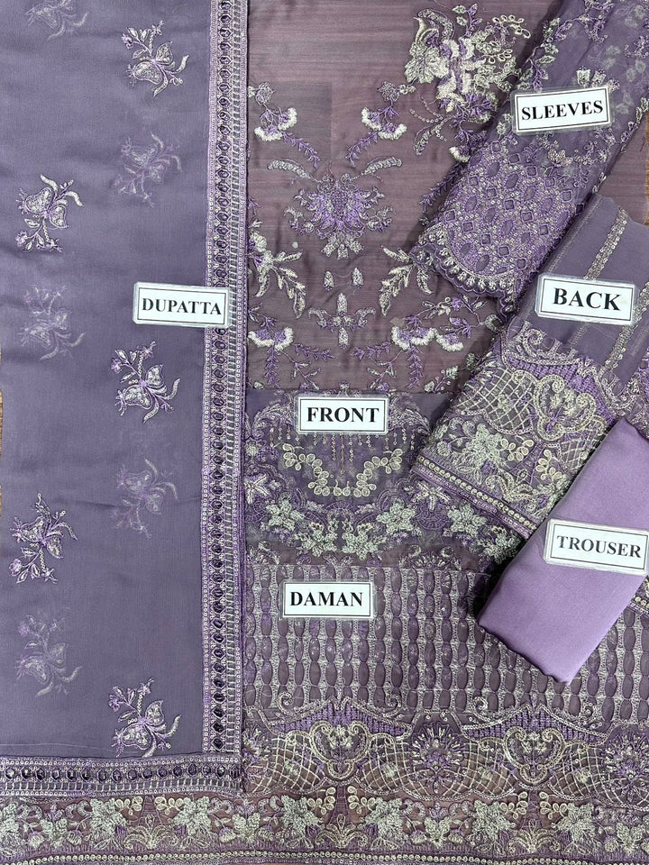 Laavish Chiffon Suit-Replica Suits-Replica Zone