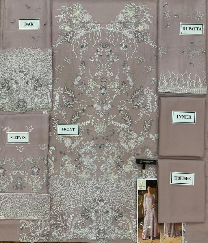 Laavish Chiffon Suit-Replica Suits-Replica Zone