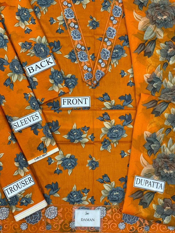 Limelight Lawn Suit-Lawn Suits-Replica Zone