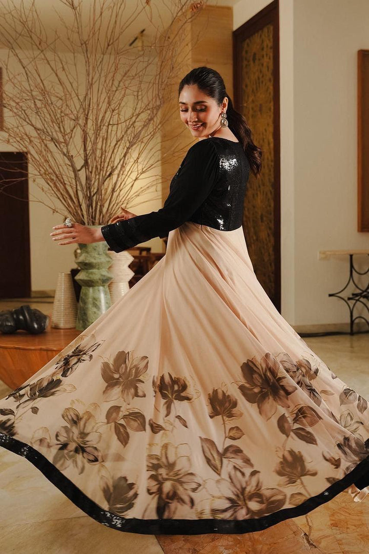 Lulusar Chiffon Frock-Bridal Suits-Replica Zone