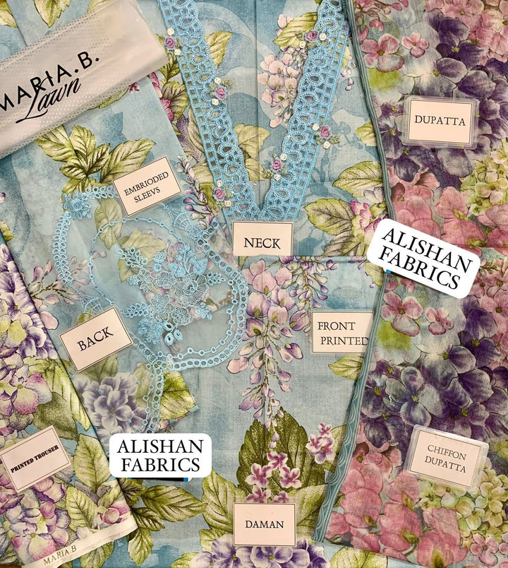 M Print Lawn Suit-Lawn Suits-Replica Zone