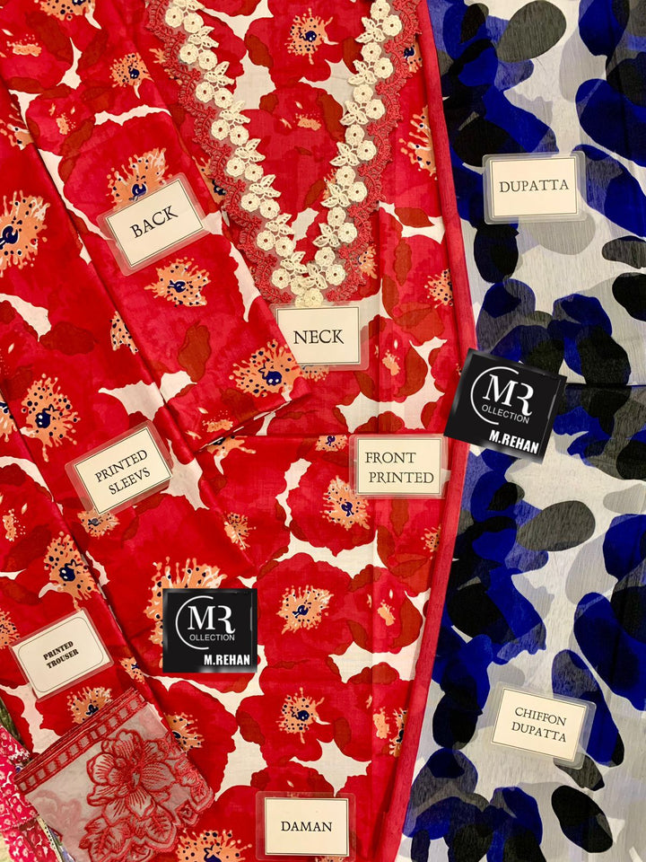 M Print Lawn Suit-Lawn Suits-Replica Zone
