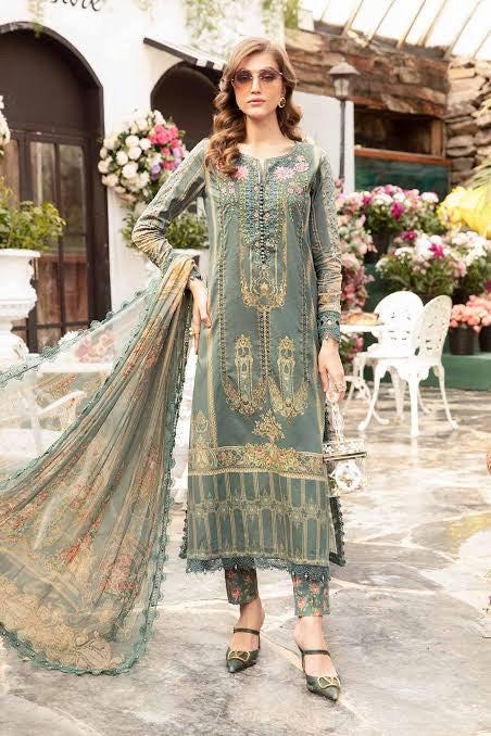 M Print Lawn Suit-Lawn Suits-Replica Zone