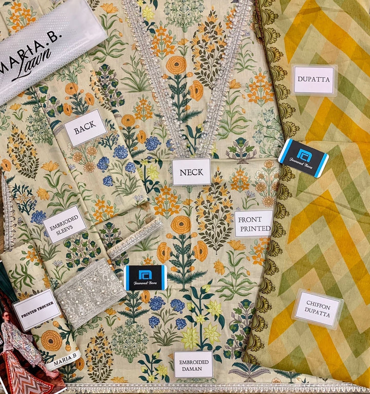 M Print Lawn Suit-Lawn Suits-Replica Zone