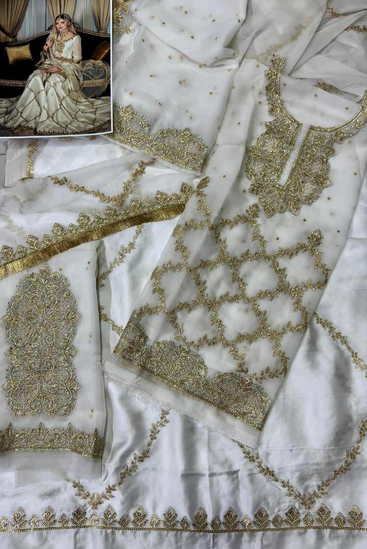 Maha Chiffon Gharara-Bridal Suits-Replica Zone