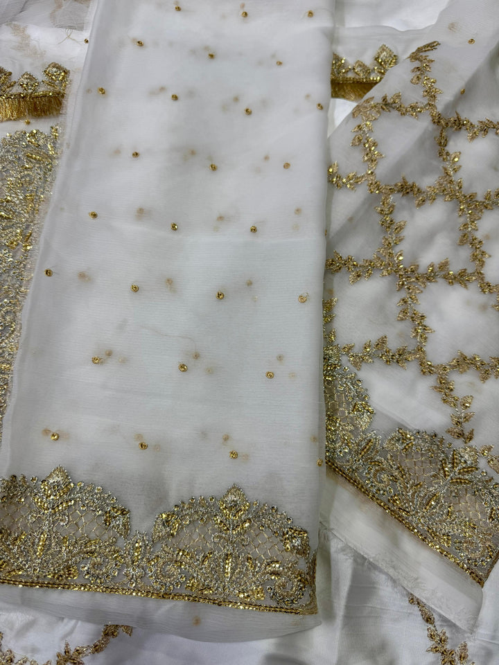 Maha Chiffon Gharara-Bridal Suits-Replica Zone