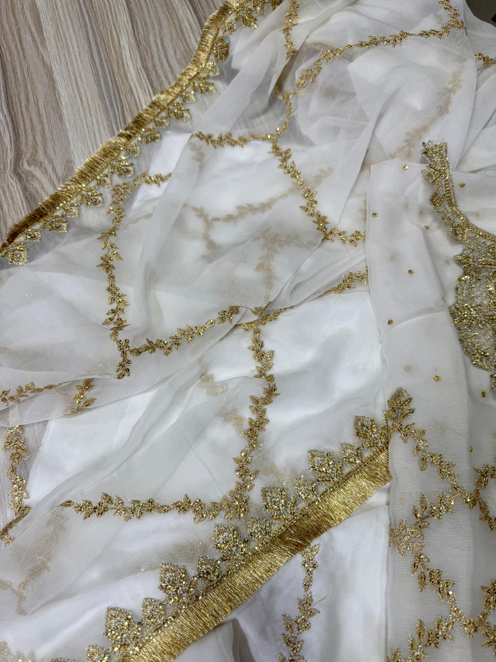 Maha Chiffon Gharara-Bridal Suits-Replica Zone