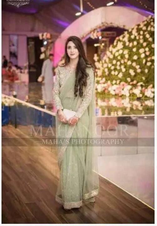 Maha Noor Net Saree-Bridal Suits-Replica Zone