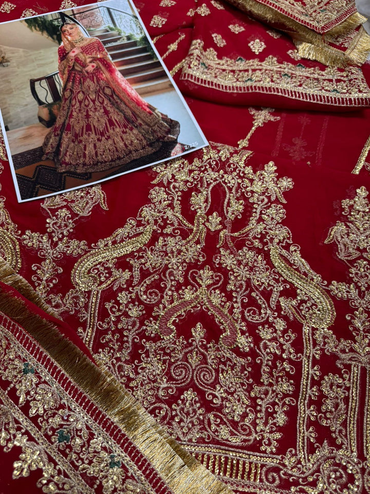Maha Wajahat Chiffon Bridal Suit-Bridal Suits-Replica Zone