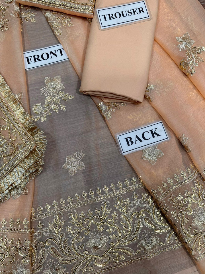 Maha Wajahat Chiffon Maxi-Bridal Suits-Replica Zone