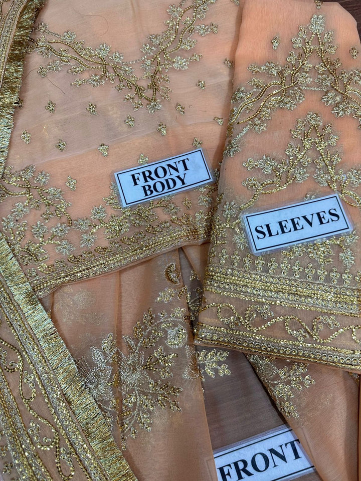 Maha Wajahat Chiffon Maxi-Bridal Suits-Replica Zone