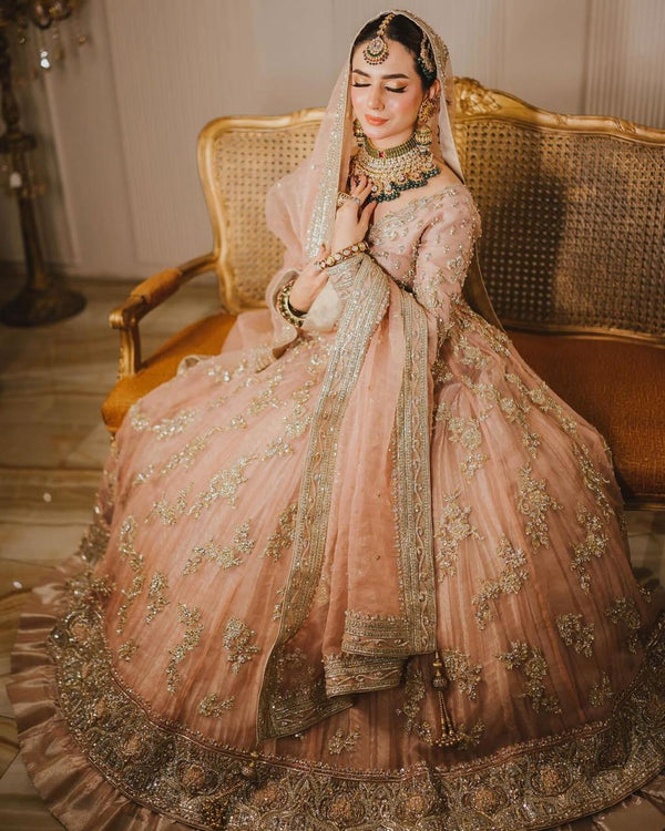 Maha Wajahat Chiffon Maxi-Bridal Suits-Replica Zone