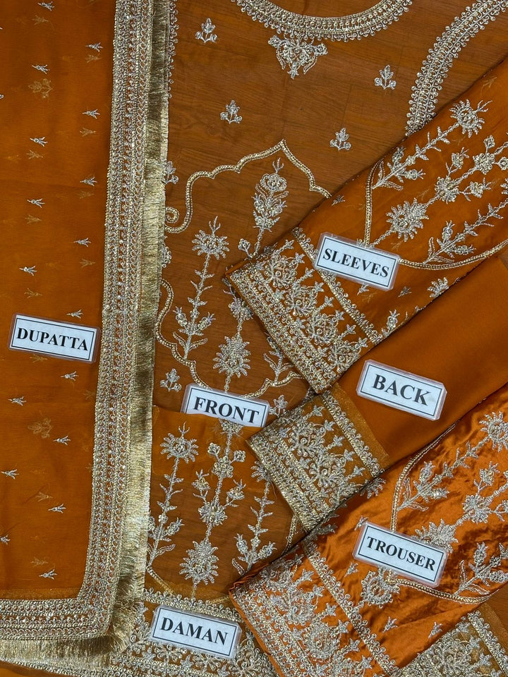 Mahawajahat Chiffon Bridal Suit-Bridal Suits-Replica Zone