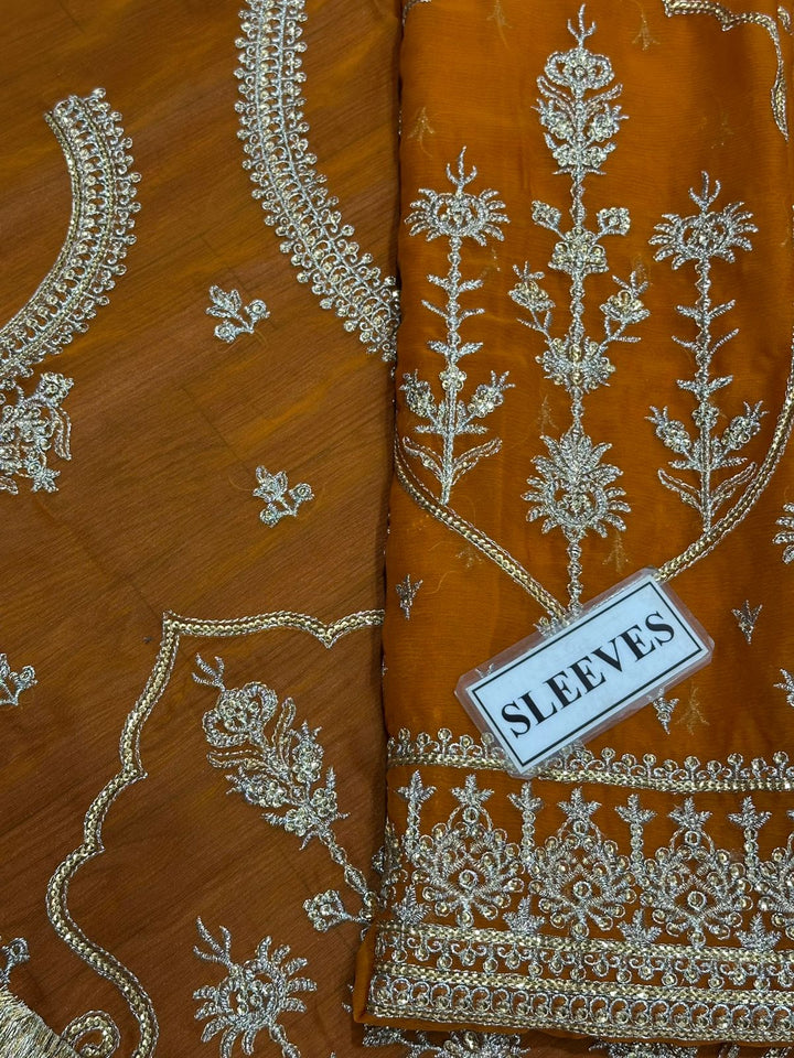 Mahawajahat Chiffon Bridal Suit-Bridal Suits-Replica Zone