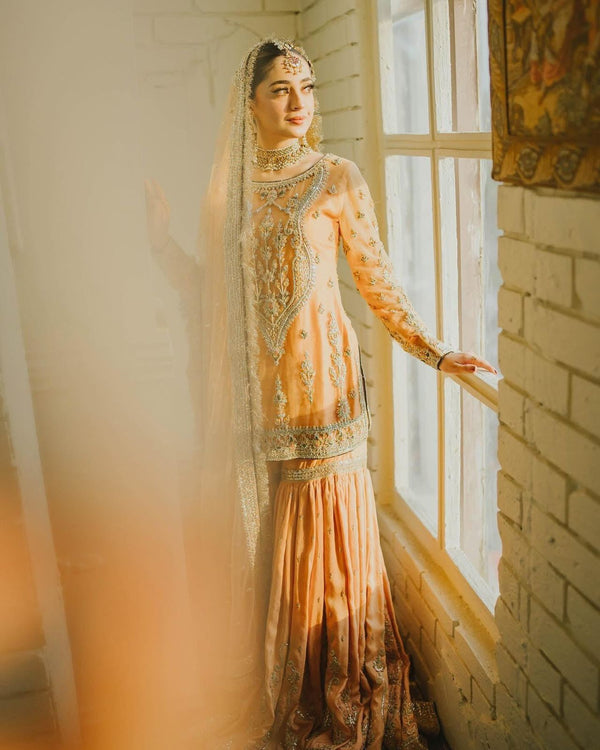 Mahawajahat Chiffon Bridal Suit-Bridal Suits-Replica Zone