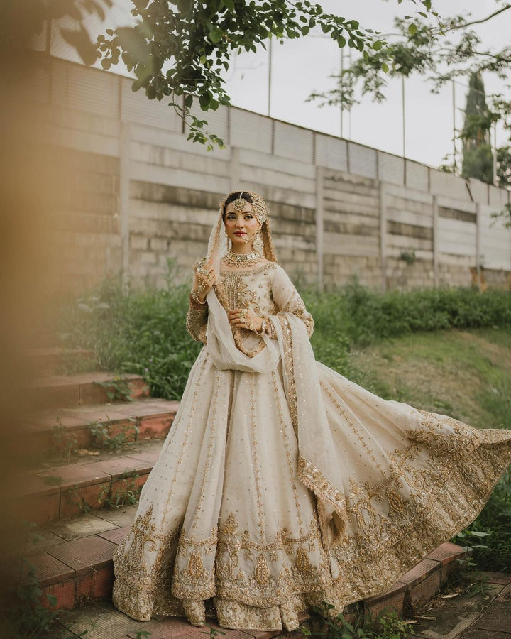 MahaWajahat Chiffon Frock-Bridal Suits-Replica Zone