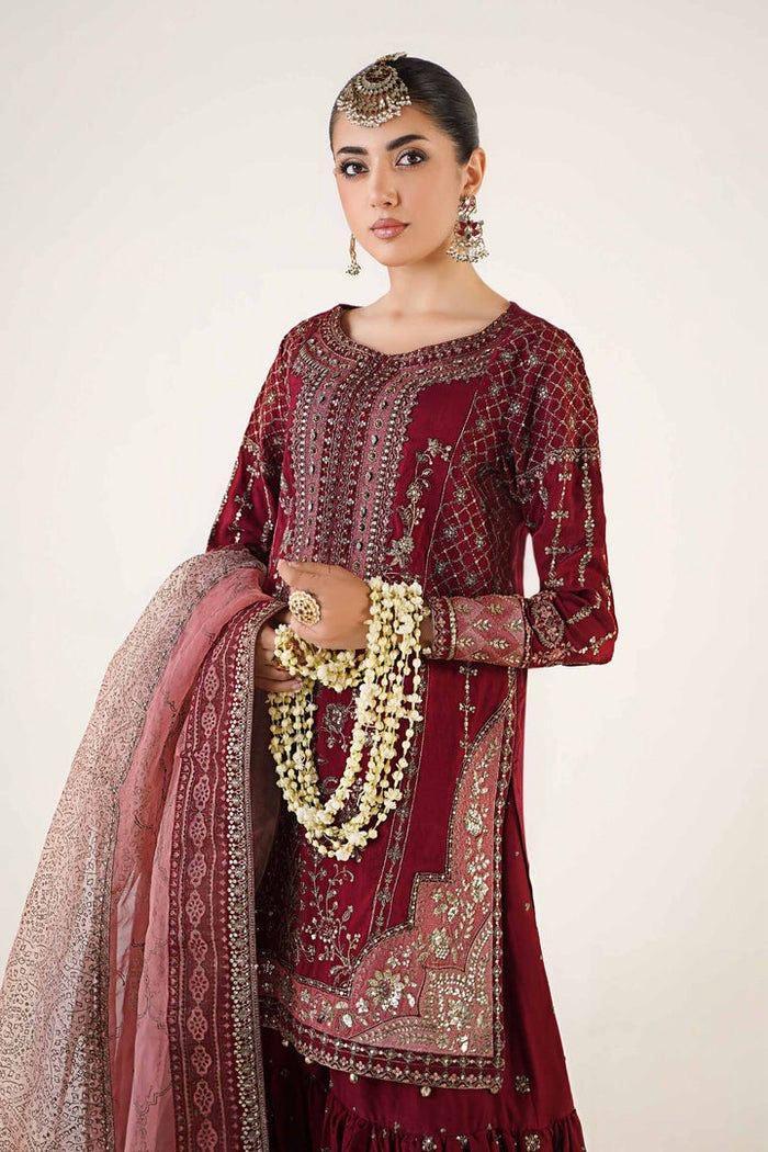 Maria B Chiffon Bridal Suit-Bridal Suits-Replica Zone