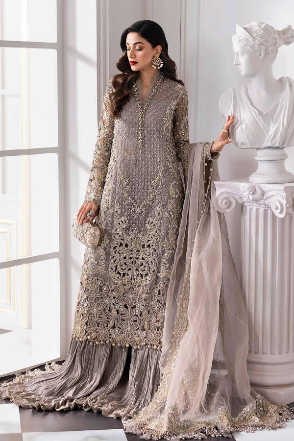 Maria B Chiffon Bridal Suit-Bridal Suits-Replica Zone